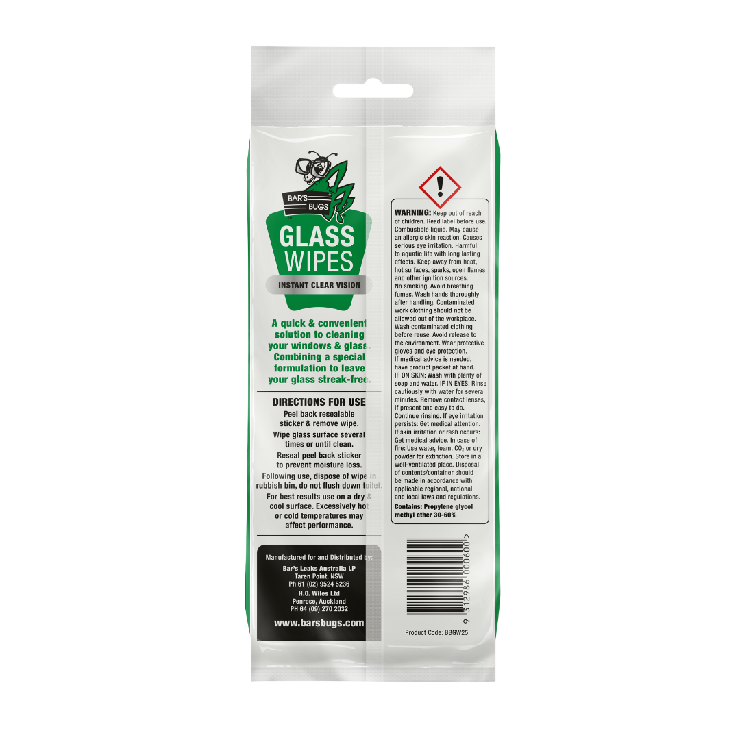Glass Wipes - 25 pack