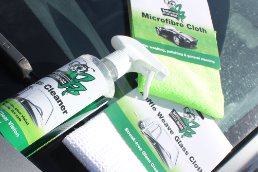 Glass Cleaner and 2 Cloths