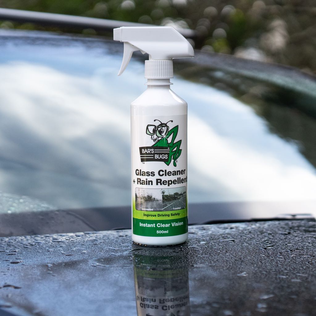 Bar's Bugs Glass Cleaner with Rain Repellent - For Instant Clear Vision