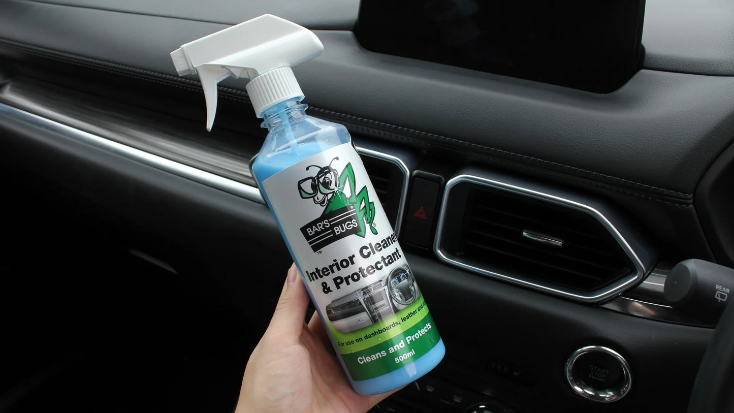 Bar's Bugs Interior Cleaner and Protectant used on vinyl and plastic