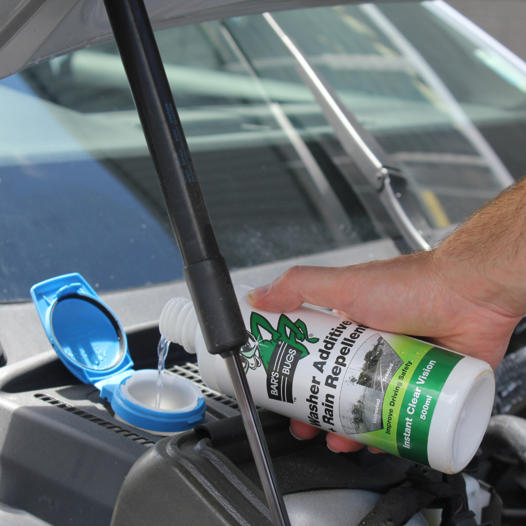 Winter Car Care Washer Additive in use