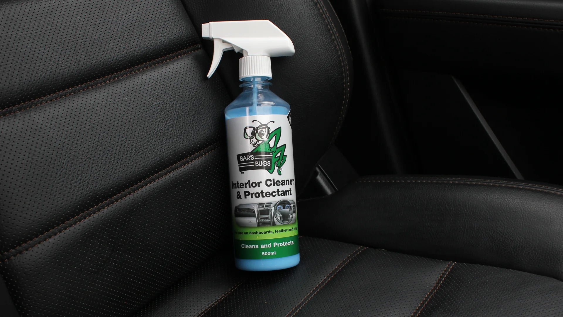 Bar's Bugs Interior Cleaner & Protectant used on leather